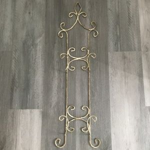 ✨Vintage Shabby Chic Antique White Gold Plate/Photo Frame Wall Hanging Holder